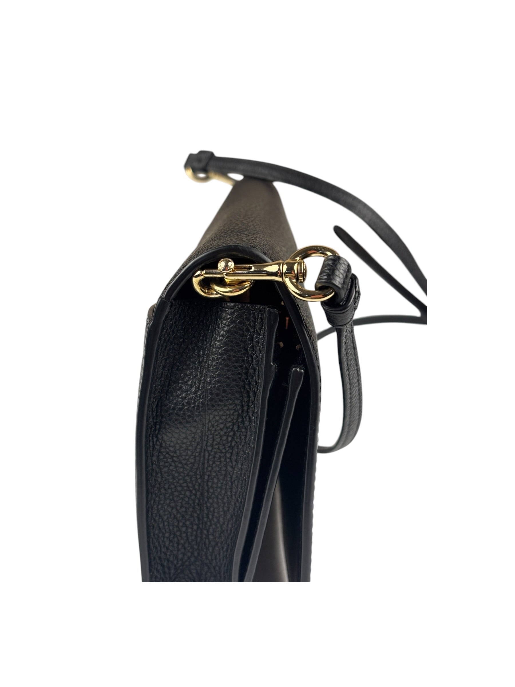 Coach Black Leather Wallet Crossbody Bag