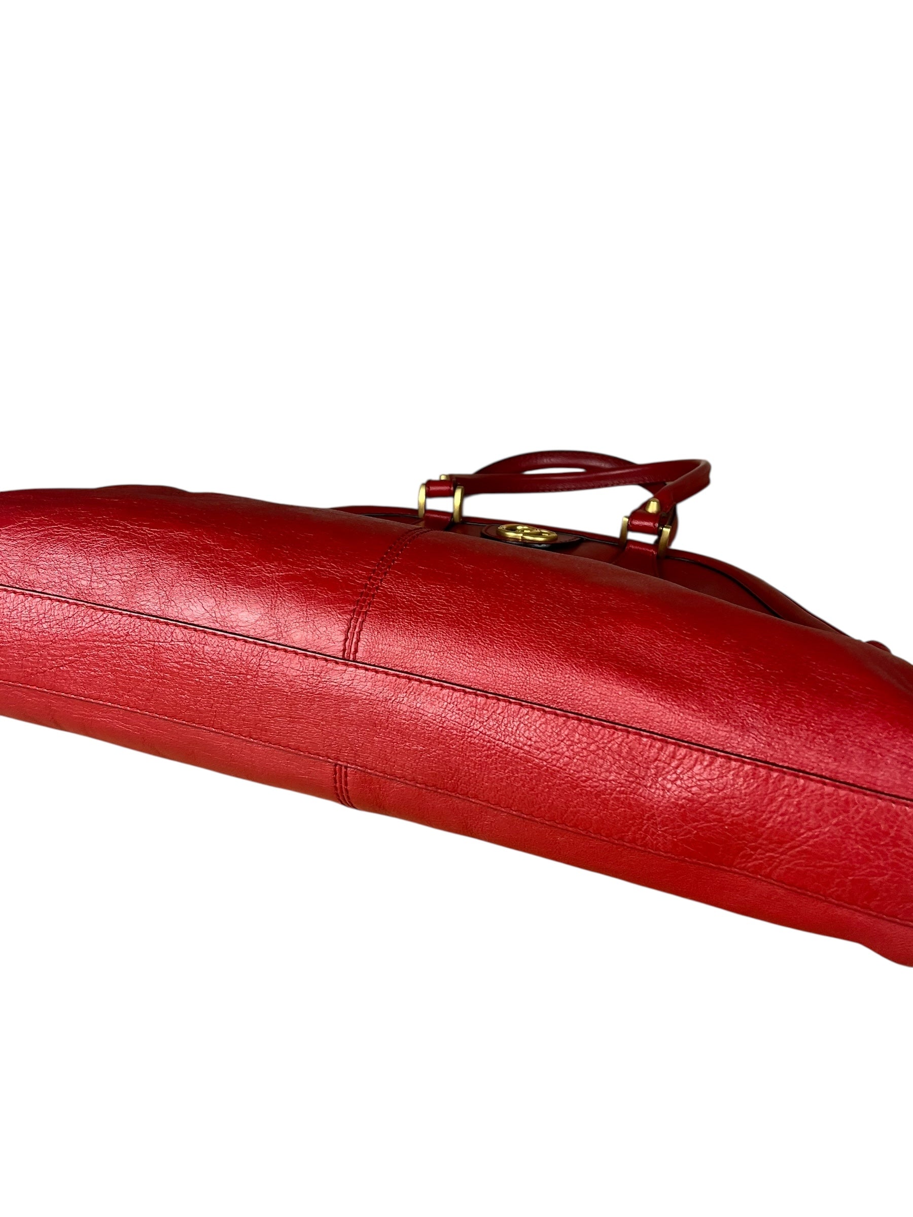 Gucci Re(Belle) Red Leather Top Handle Bag