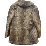 Vintage Mottled Brown Rabbit Fur Coat