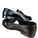Prada Black Leather Triangle Logo Loafers