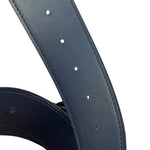 MCM Red Leather Anagram M Buckle belt