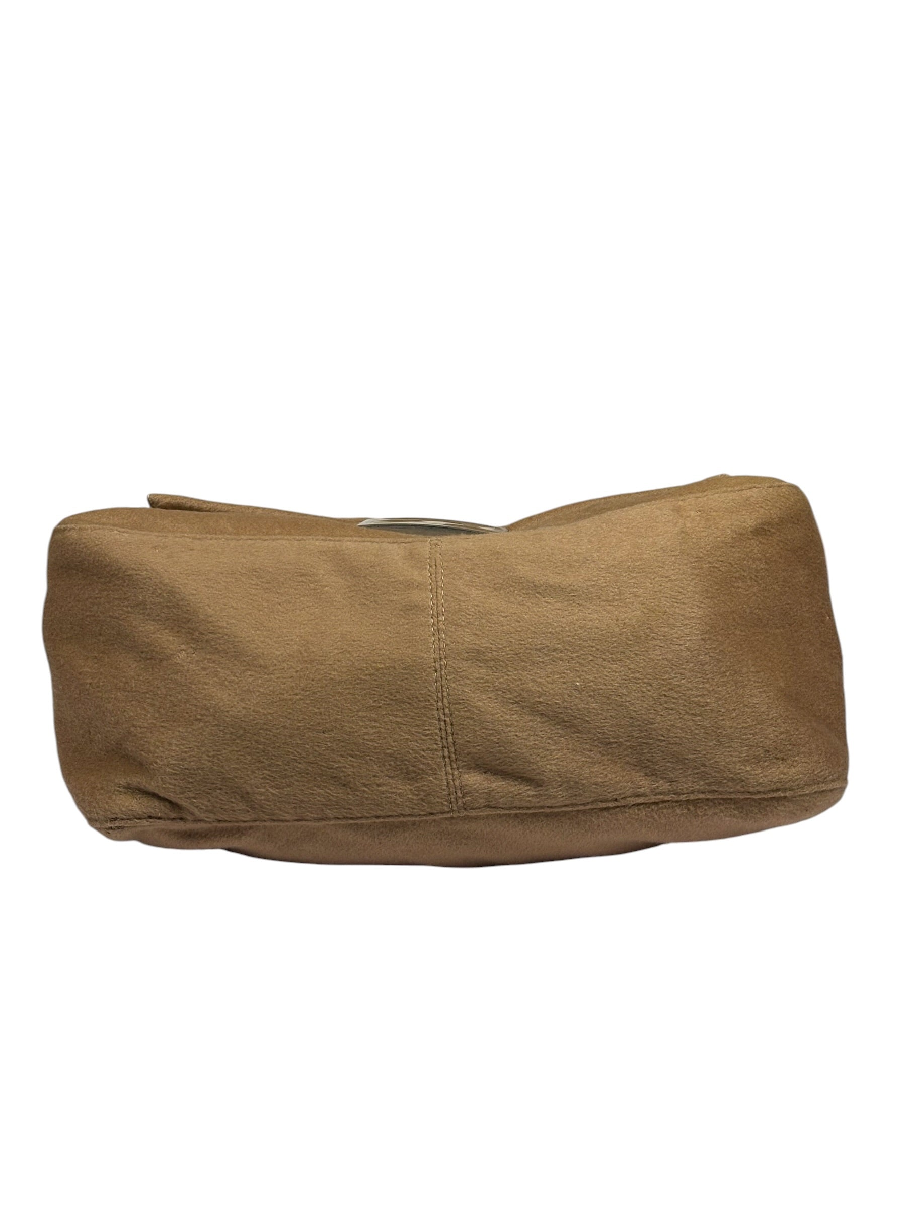 Fendi Brown Leather Trim/Wool Mamma Baguette