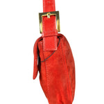 Fendi Baguette Red Suede