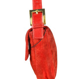 Fendi Baguette Red Suede
