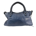 Balenciaga Blue Leather Two-Way First City Bag