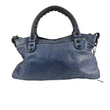 Balenciaga Blue Leather Two-Way First City Bag