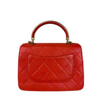 Chanel Red Quilted Coco Handle 2Way Handbag 2019