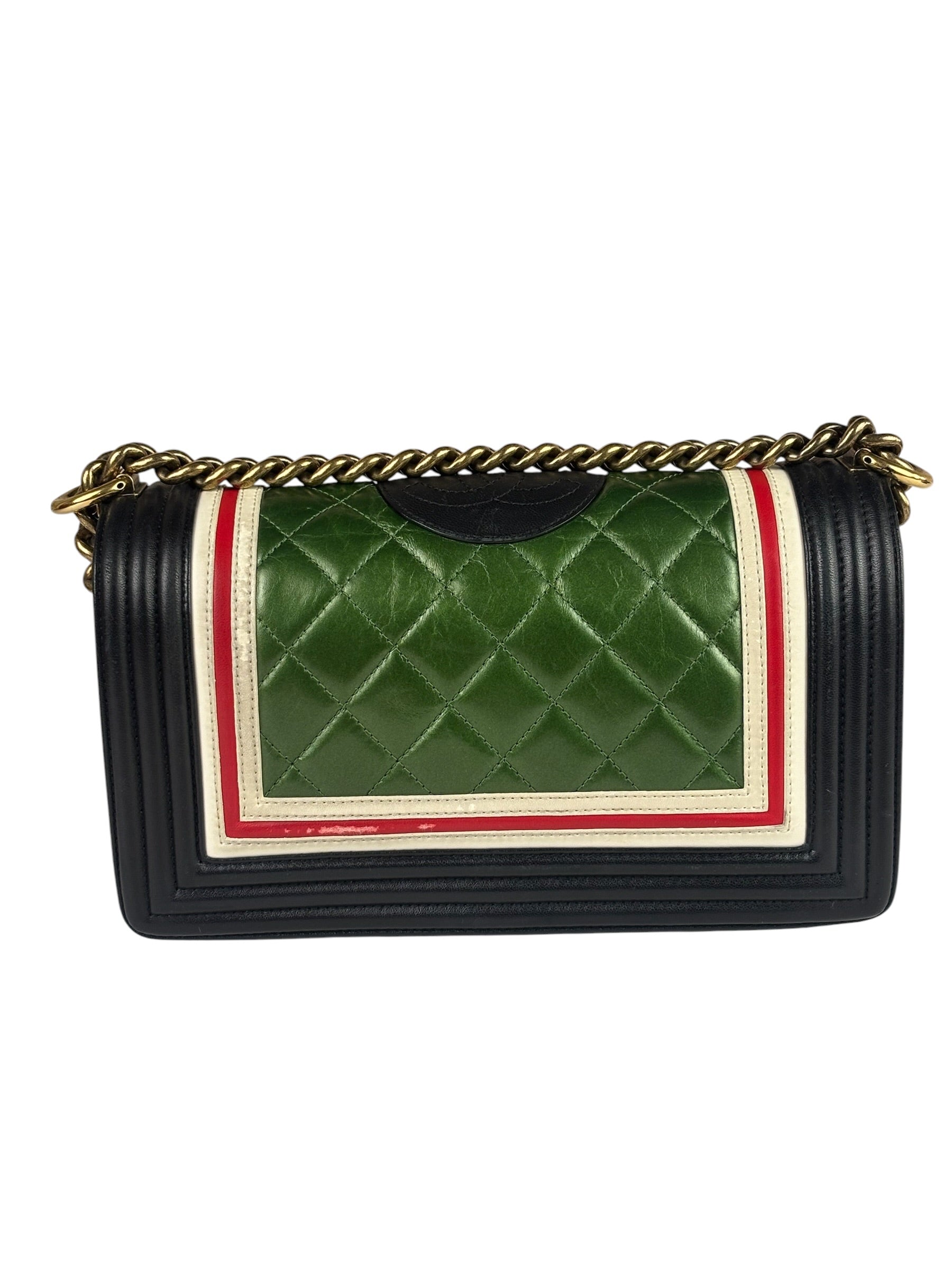 Chanel Multicolor Lambskin Crest S Boy Bag