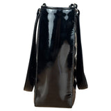 Chanel Black Patent Chocolate Bar Shoulder Tote 2002