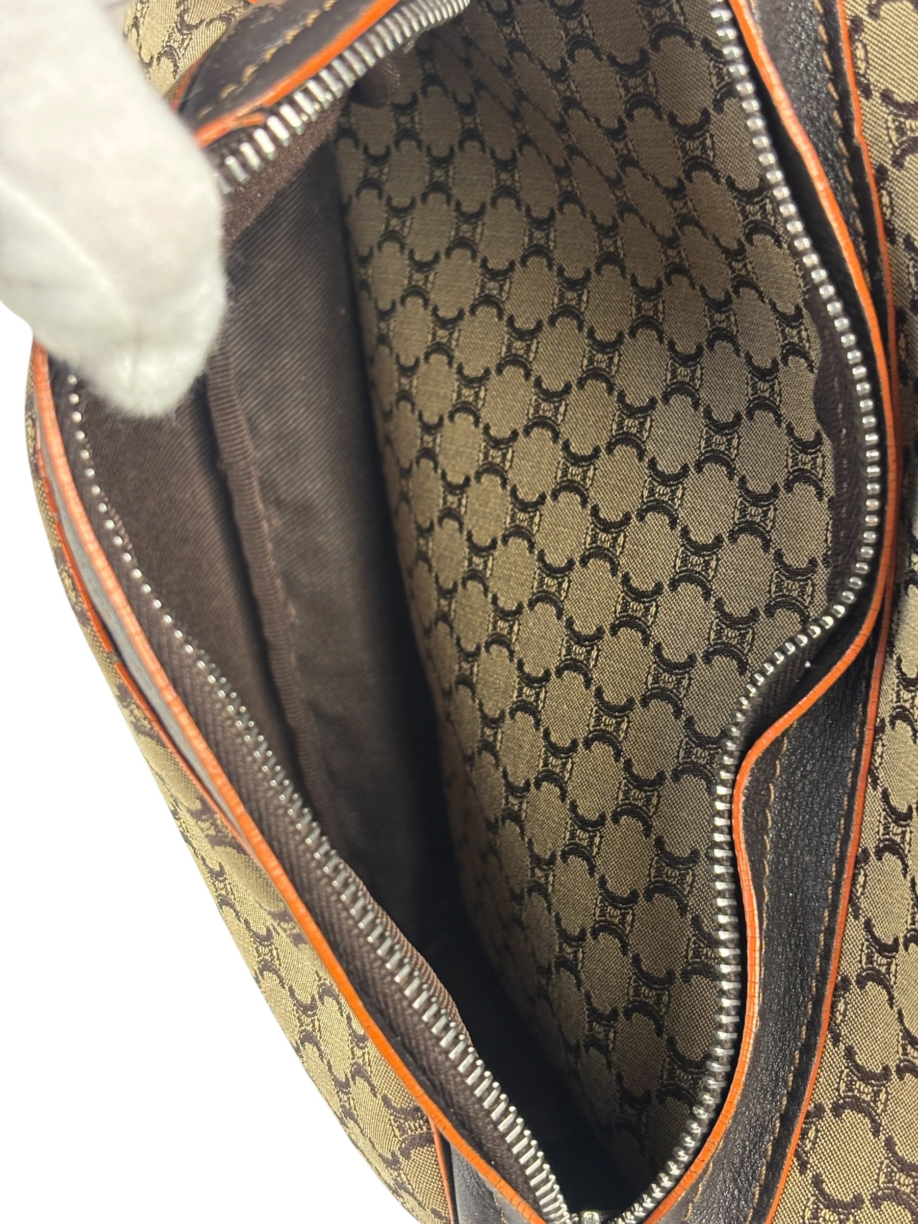 Celine Vintage Canvas Macadam Messenger Bag