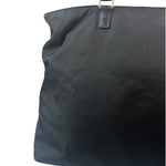 Prada Black Tessuto Nylon Leather Trim Tote Bag