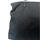 Prada Black Tessuto Nylon Leather Trim Tote Bag