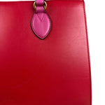 Gucci Pink/Red Leather Open Top Handbag