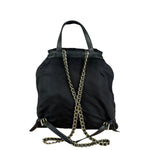 Prada Vintage Black Nylon Drawstring Backpack
