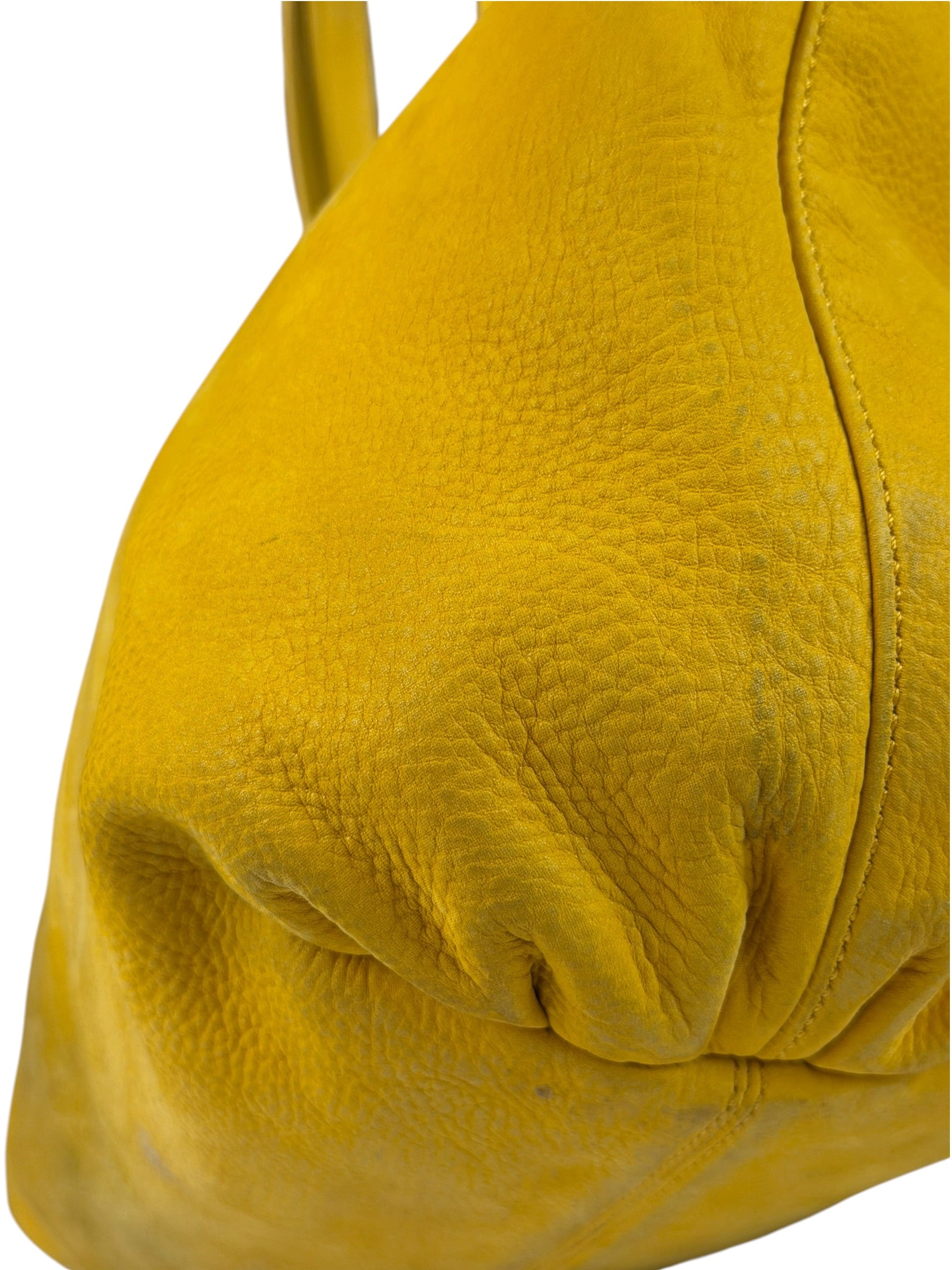Fendi Yellow Leather Shoulder Bag