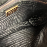 Prada Shoulder Bag Green Canvas Strap