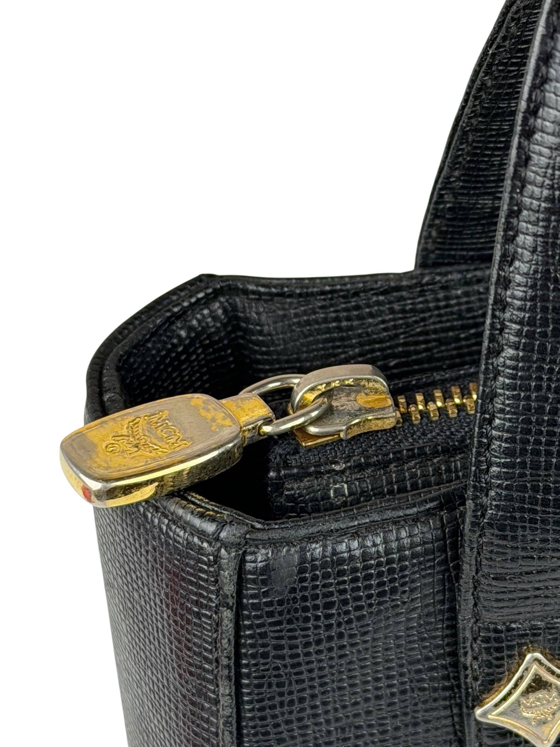 MCM Black Saffiano Leather Handbag