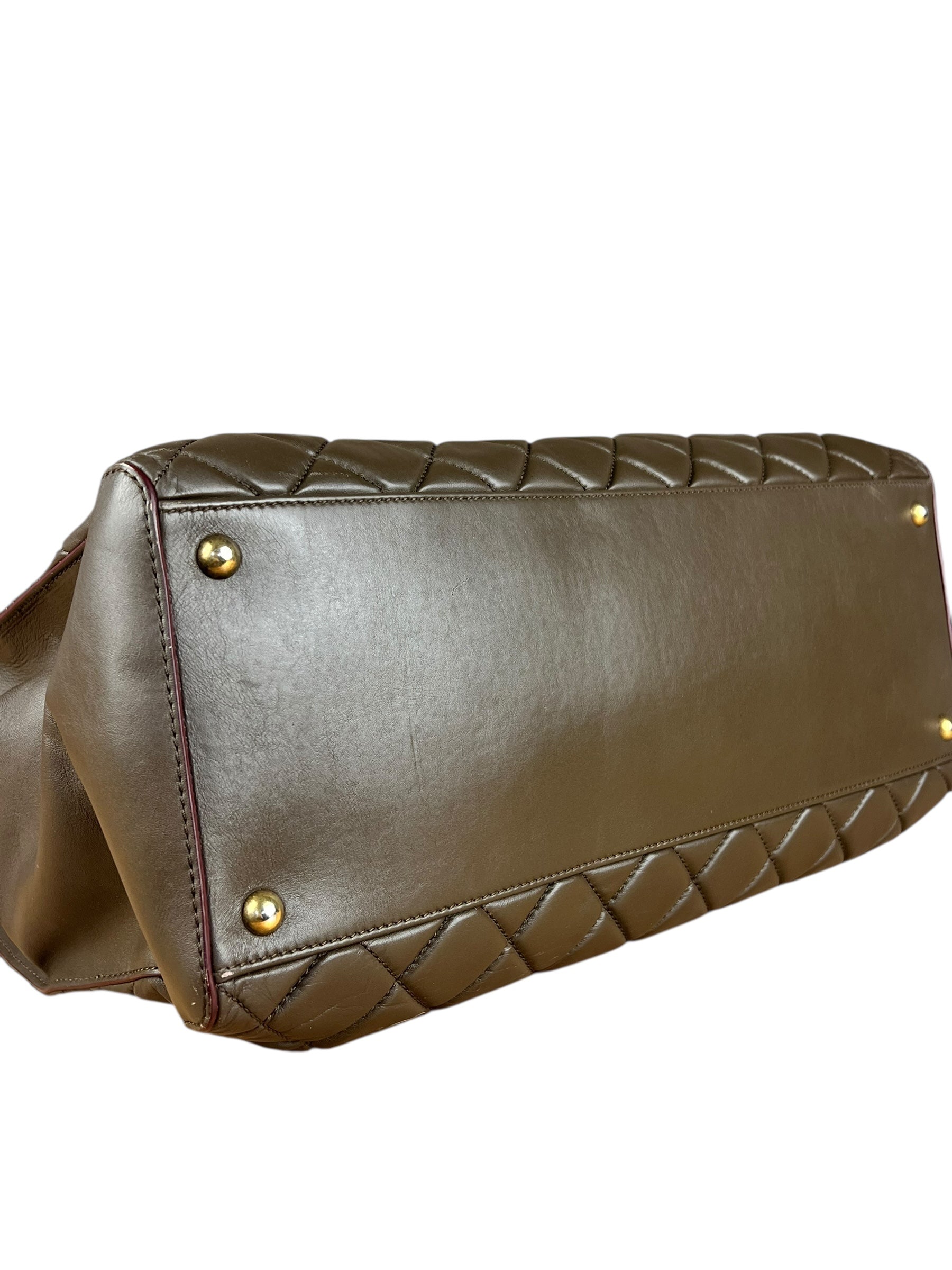 Chanel CC Brown Quilted Leather Perfect Edge Tote 2012