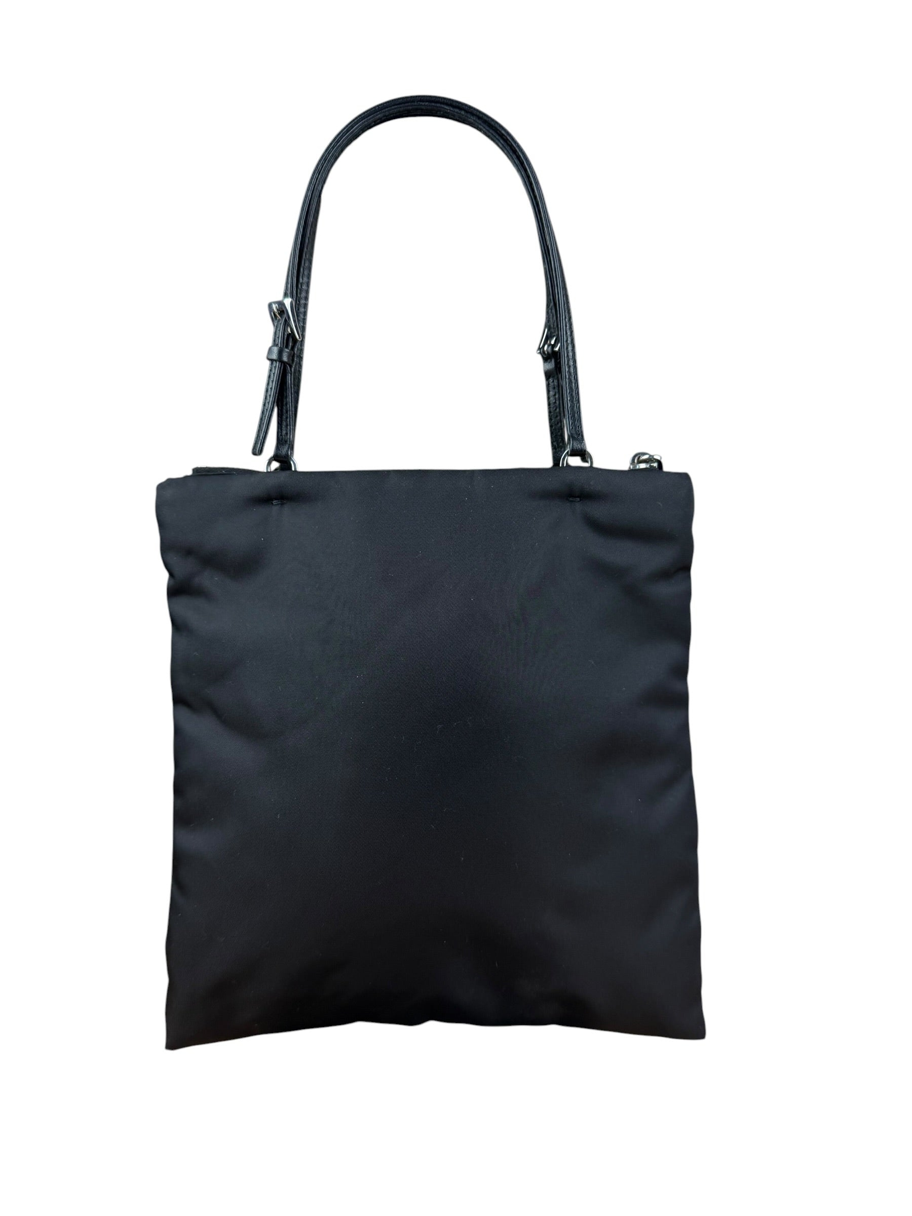 Prada Black Tessuto Small Zip Tote