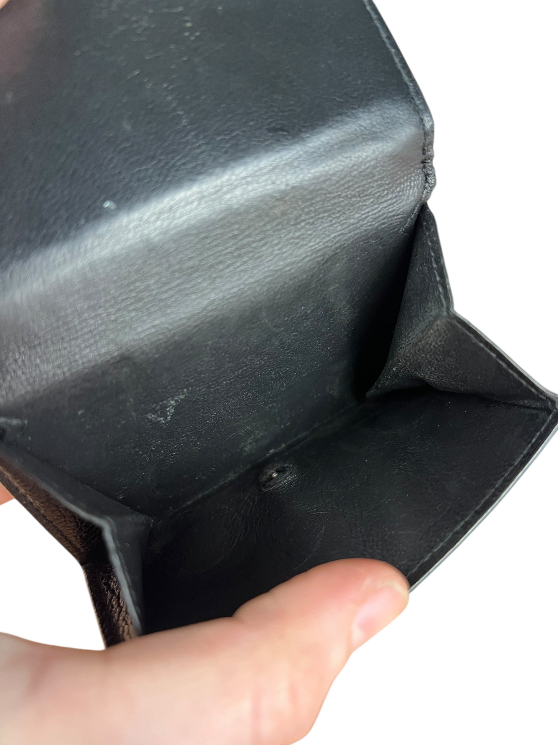Balenciaga Black Neon Logo Compact Wallet