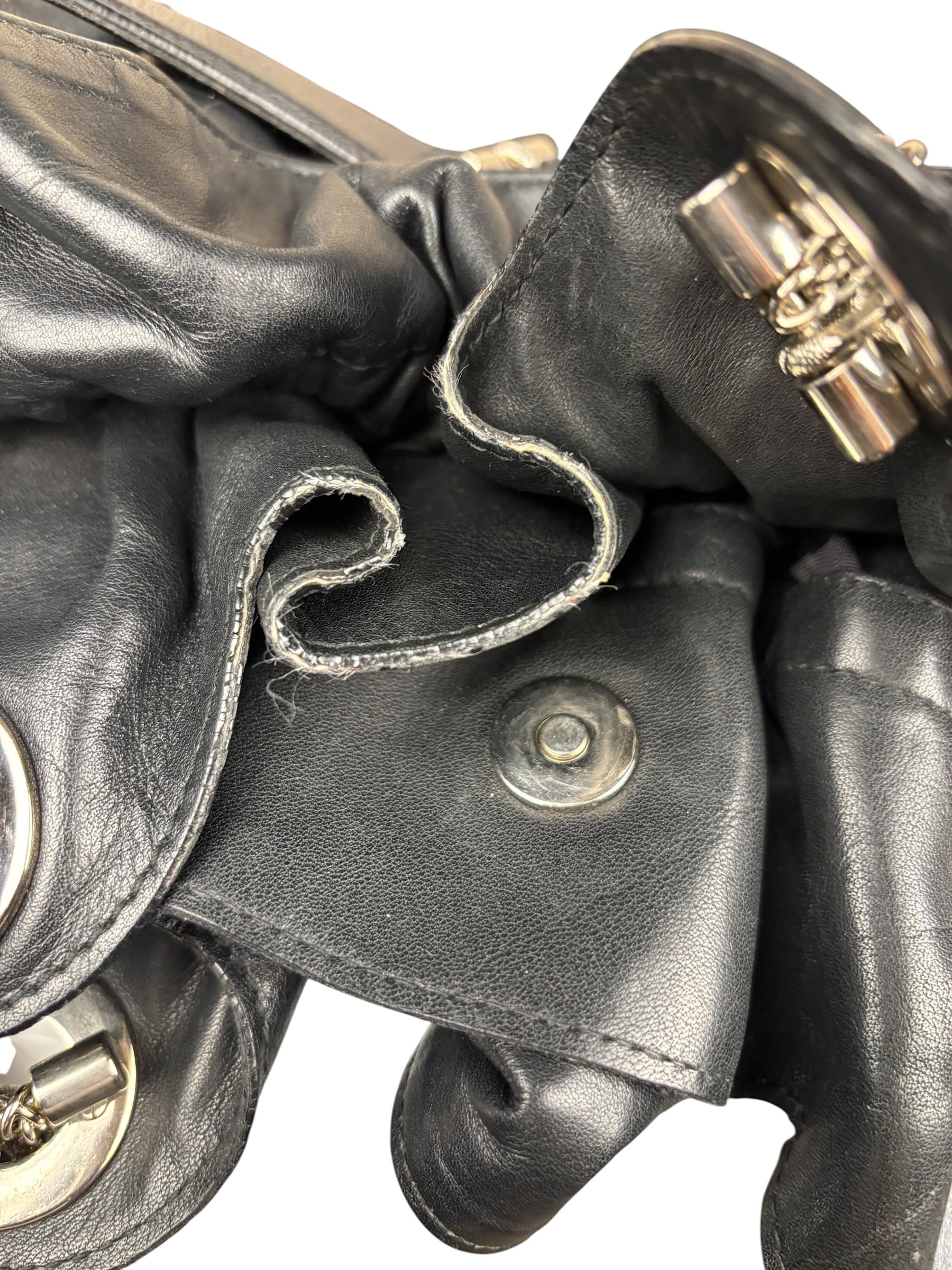 Christian Dior Vintage Black Leather Le Trente Shoulder Bag