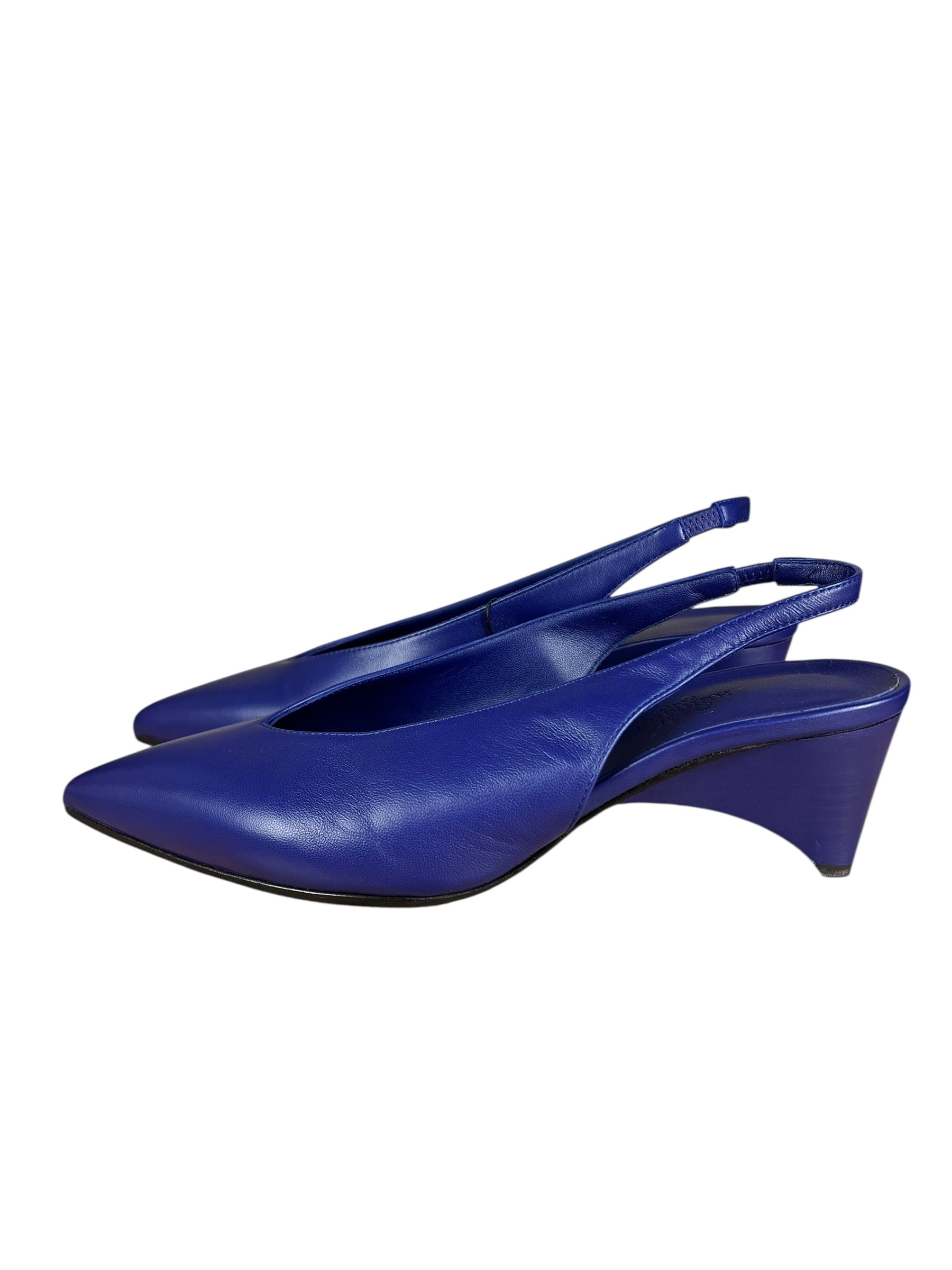Hermes Intime 55 Leather Slingback Pumps