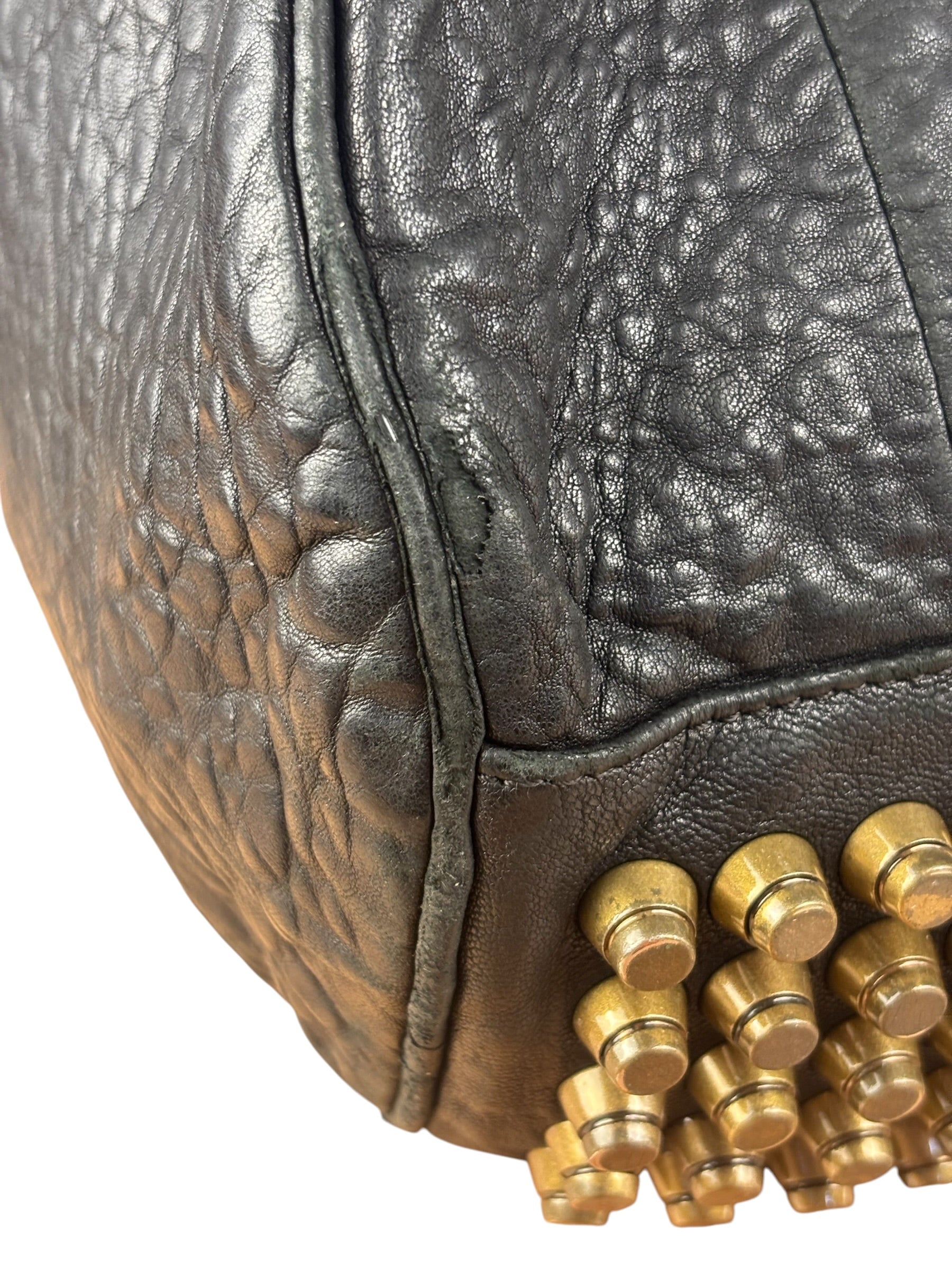 Alexander Wang Black Leather Rocco Duffel Line Shoulder/HandBag