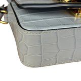 Chloé Mini Grey Croc Embossed C 2Way Bag