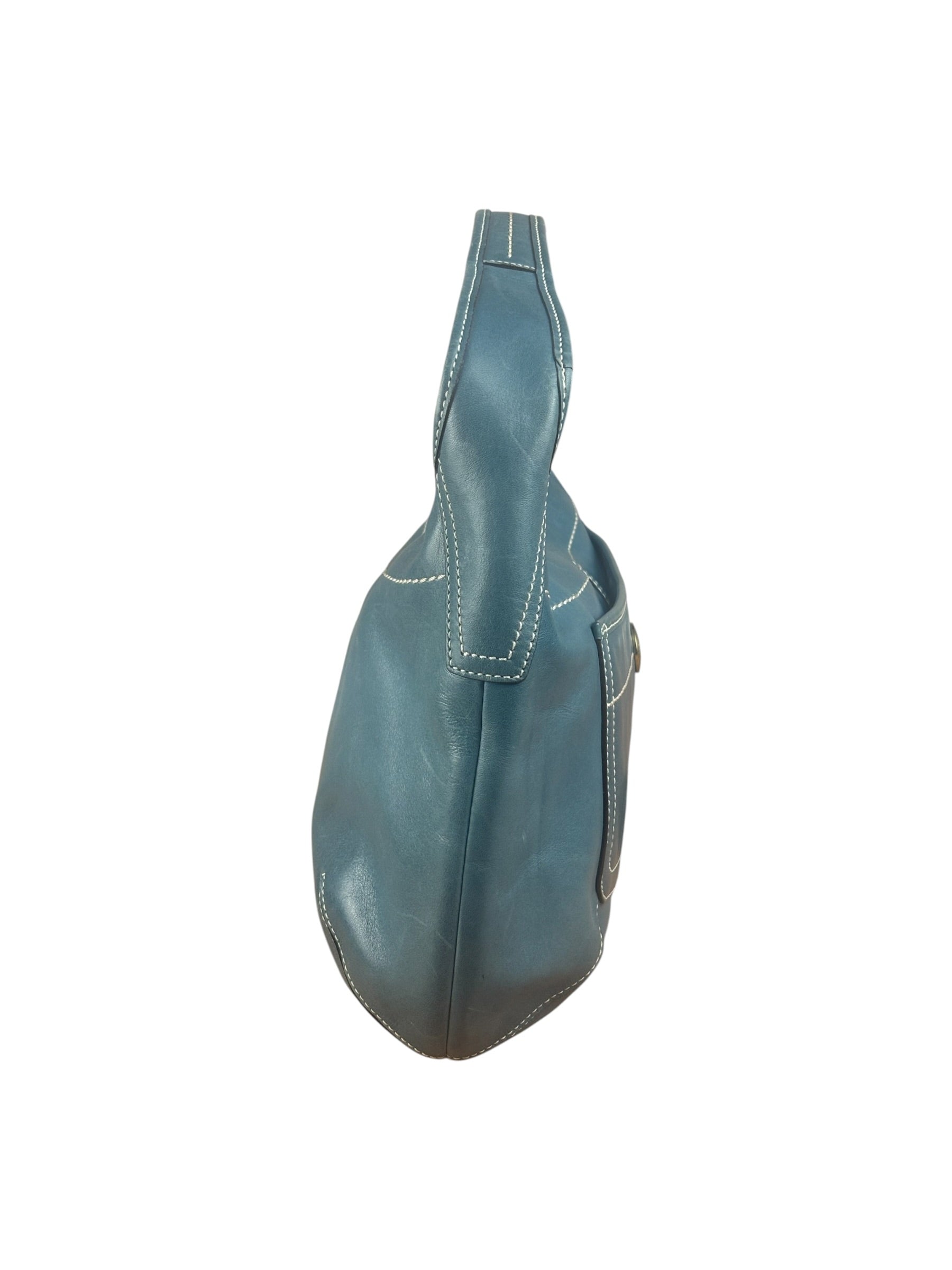Coach Vintage Teal Leather Ergo Hobo Bag