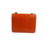 Gucci Orange Leather Small Dollar Interlocking G Shoulder Bag