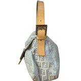 Fendi Vintage Blue Zucca Print Baguette
