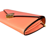 Fendi FF Diamonds Continental Peach Wallet on Chain