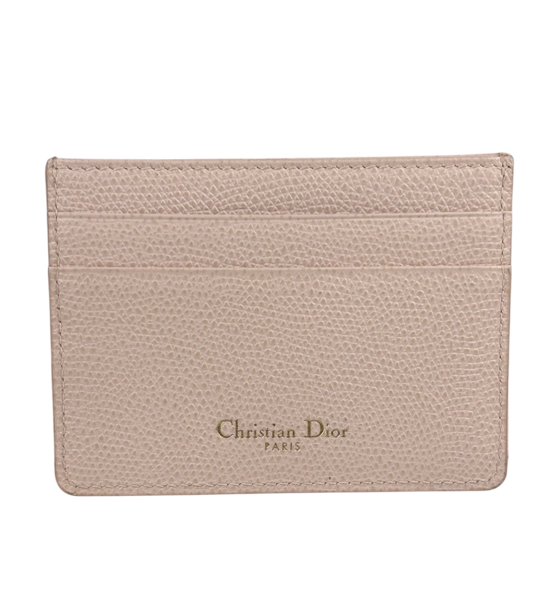 Christian Dior Nude Pink Leather Card Holder