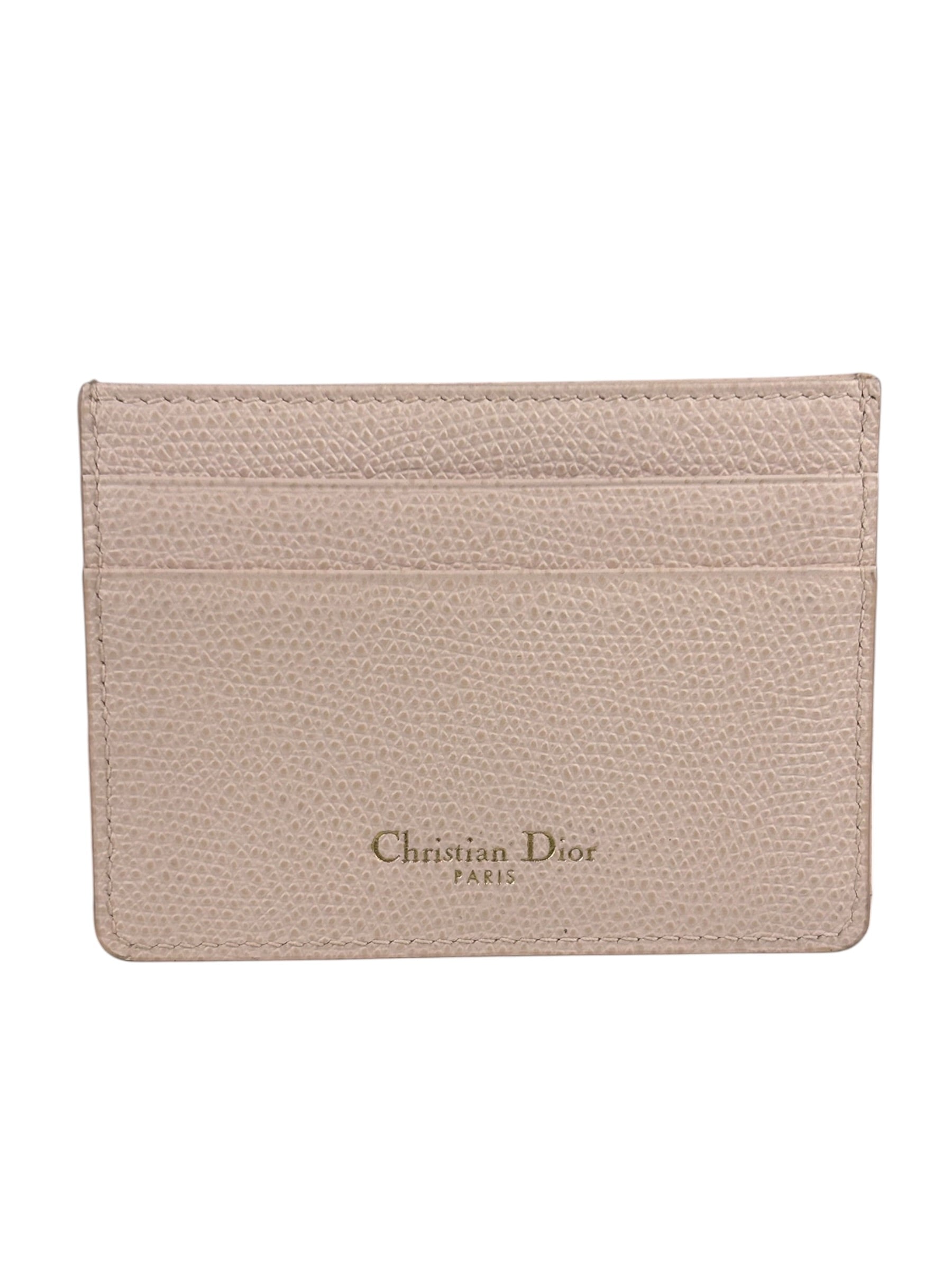 Christian Dior Nude Pink Leather Card Holder