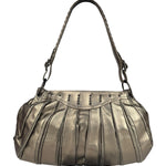 Bottega Veneta Metallic Pleated Shoulder Bag