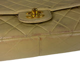 Chanel Vintage Beige Clair Quilted Leather Classic Flap Bag 2004