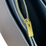 Celine Navy Blue/Burgundy Medium Frame Shoulder Bag