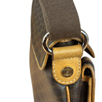 Celine Vintage Leather Macadam Double Pocket Shoulder Bag