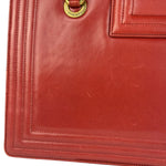 Chanel Red Leather Large Jetsetter Boy 2Way Handbag 2011