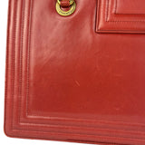 Chanel Red Leather Large Jetsetter Boy 2Way Handbag 2011