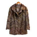 Vintage Mixed Brown Mink Fur Mid Length Coat