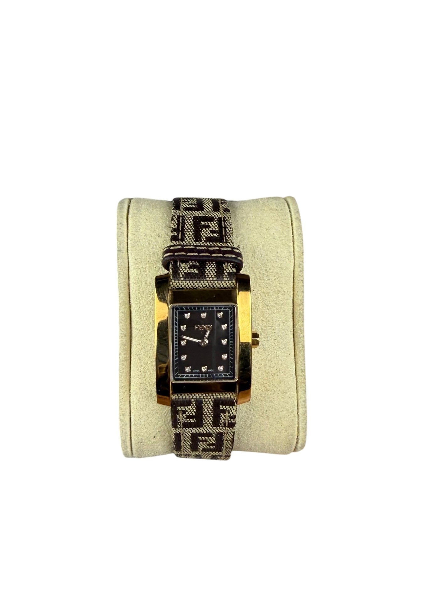Fendi Tank Brown Dial FF Strap