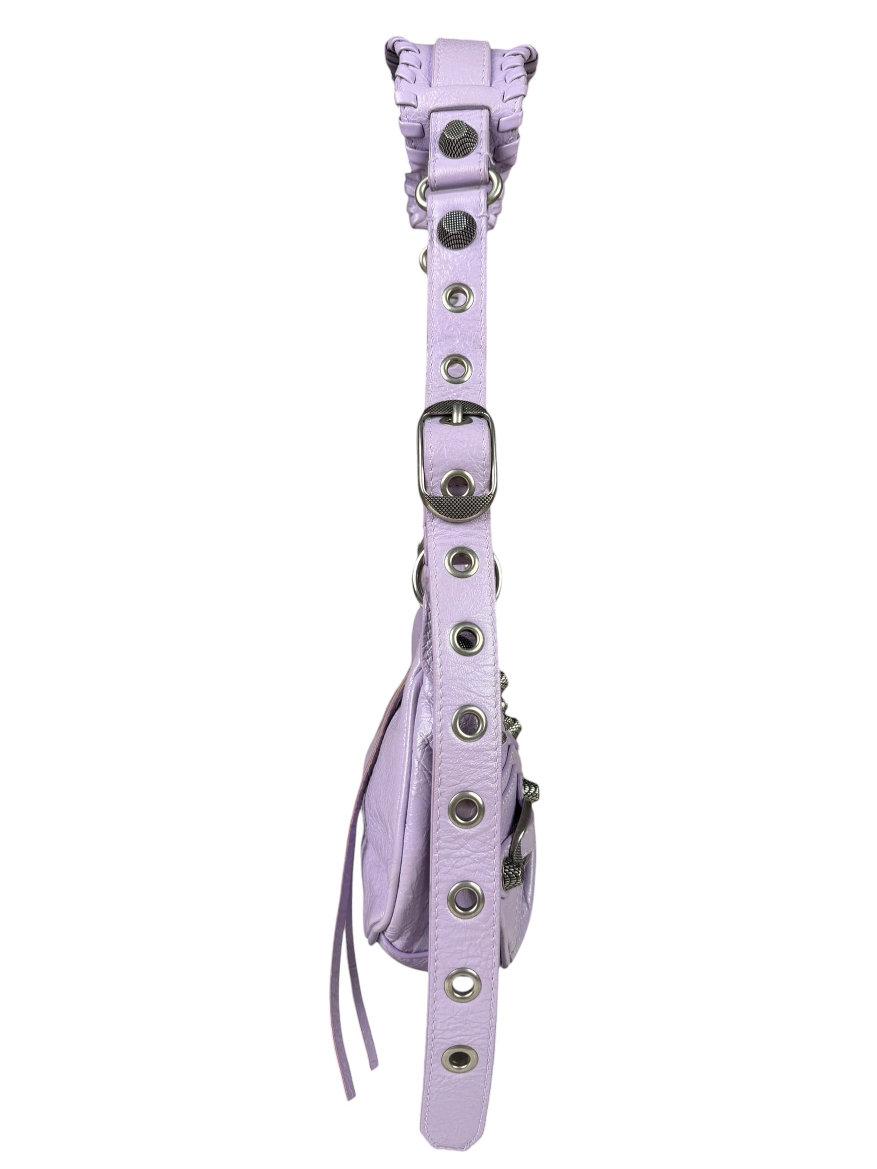 Balenciaga Lilac Calfskin Le Cagole XS Shoulder Bag