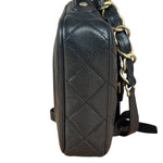 Chanel Black Caviar Quilted Leather Mini Square Flap Bag 2021