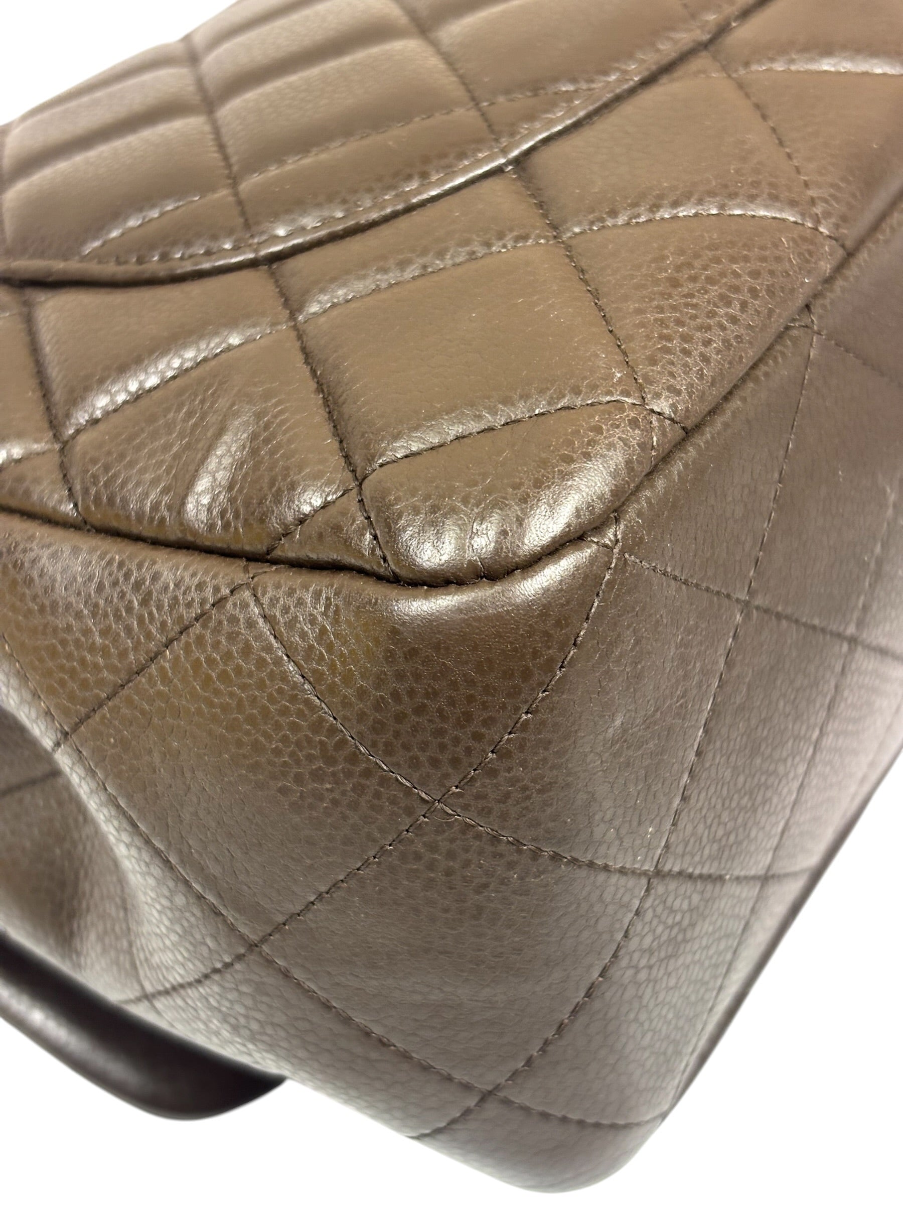 Chanel Chocolate Brown Caviar Quilted Flap Bag 2009
