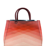Fendi 2Jours Red Geometric Medium Tote