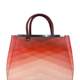 Fendi 2Jours Red Geometric Medium Tote