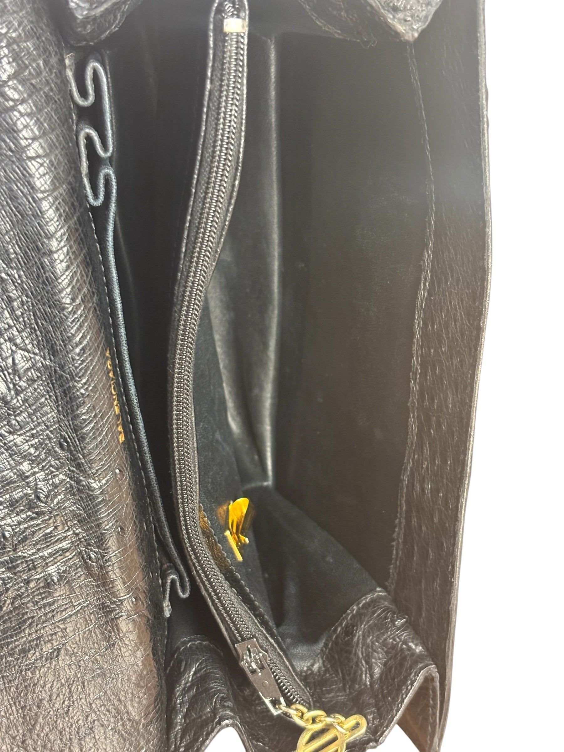 Balenciaga Vintage Black Leather Shoulder Bag