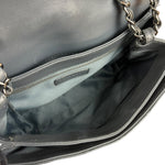 Chanel Dark Grey Quilted Leather Loop Flap Bag 2014