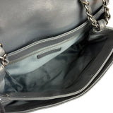 Chanel Dark Grey Quilted Leather Loop Flap Bag 2014